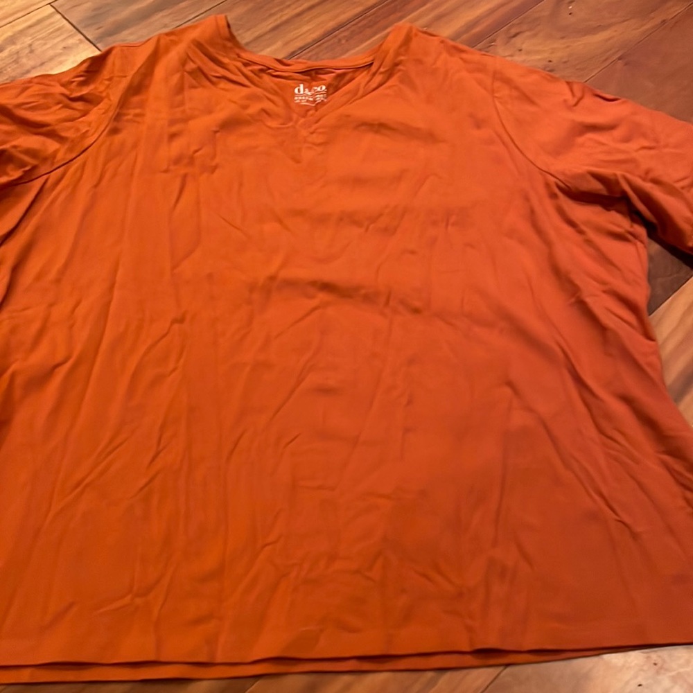 DENIM & COMPANY PUMPKIN TOP